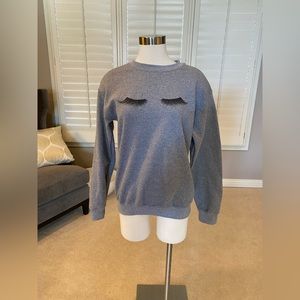 Lulusimon Eyelash Sweatshirt (NWOT) Size S
